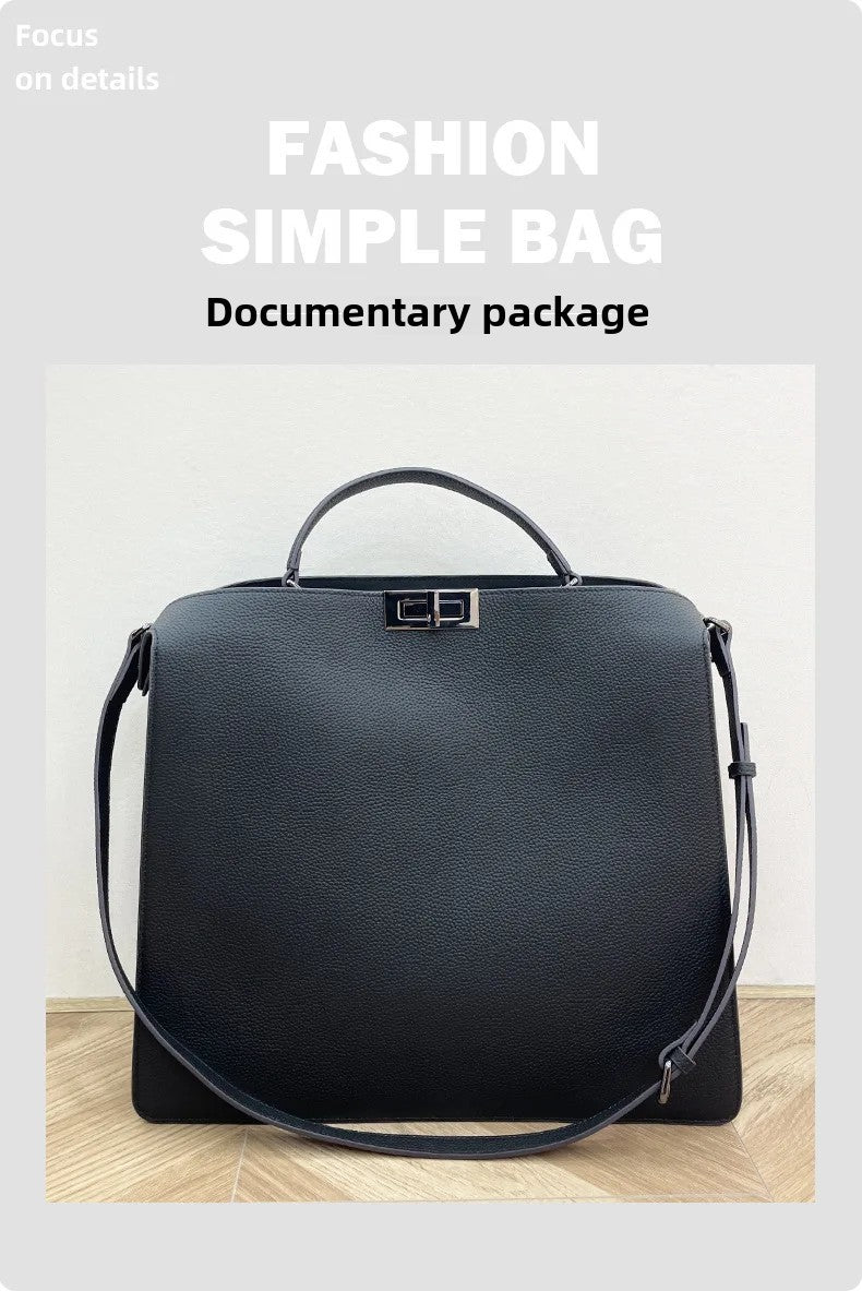 Unisex Minimalist Genuine Leather Crossbody Bag