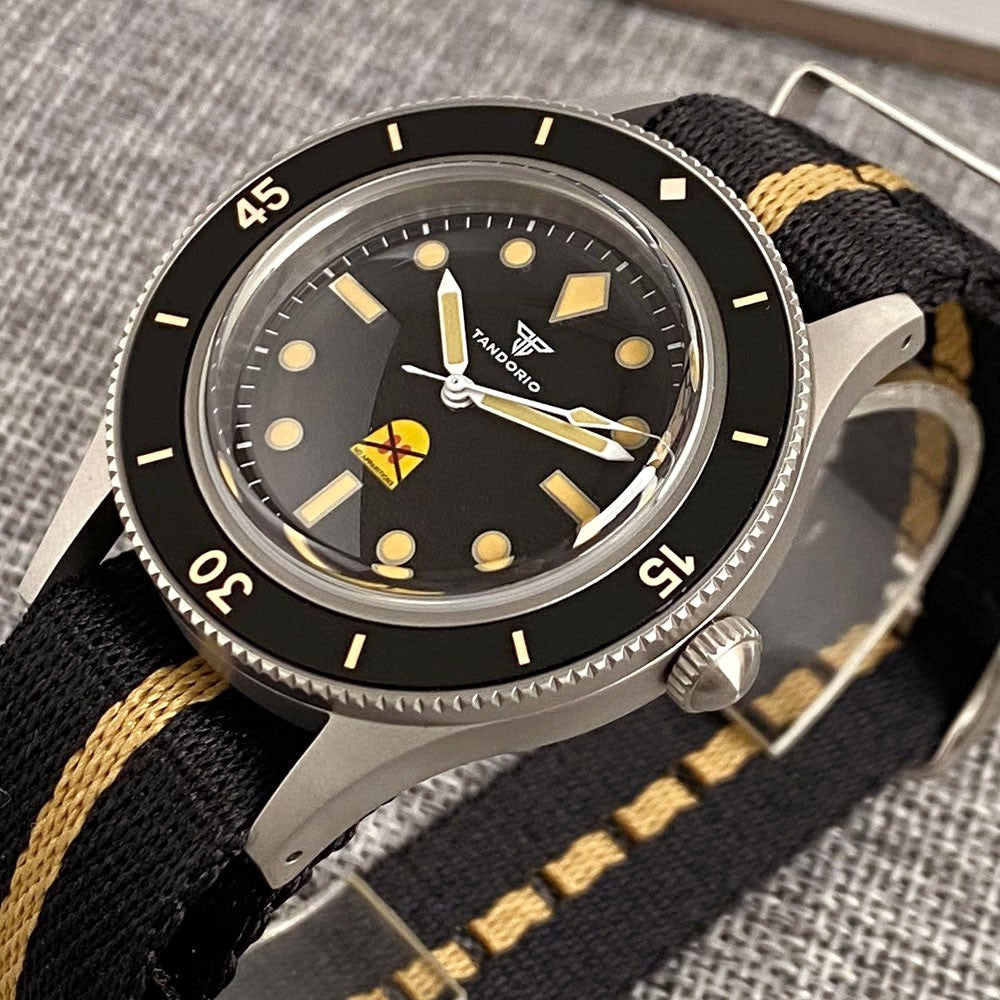 Tandorio Automatic Diver Watch: Sapphire Crystal & 200M