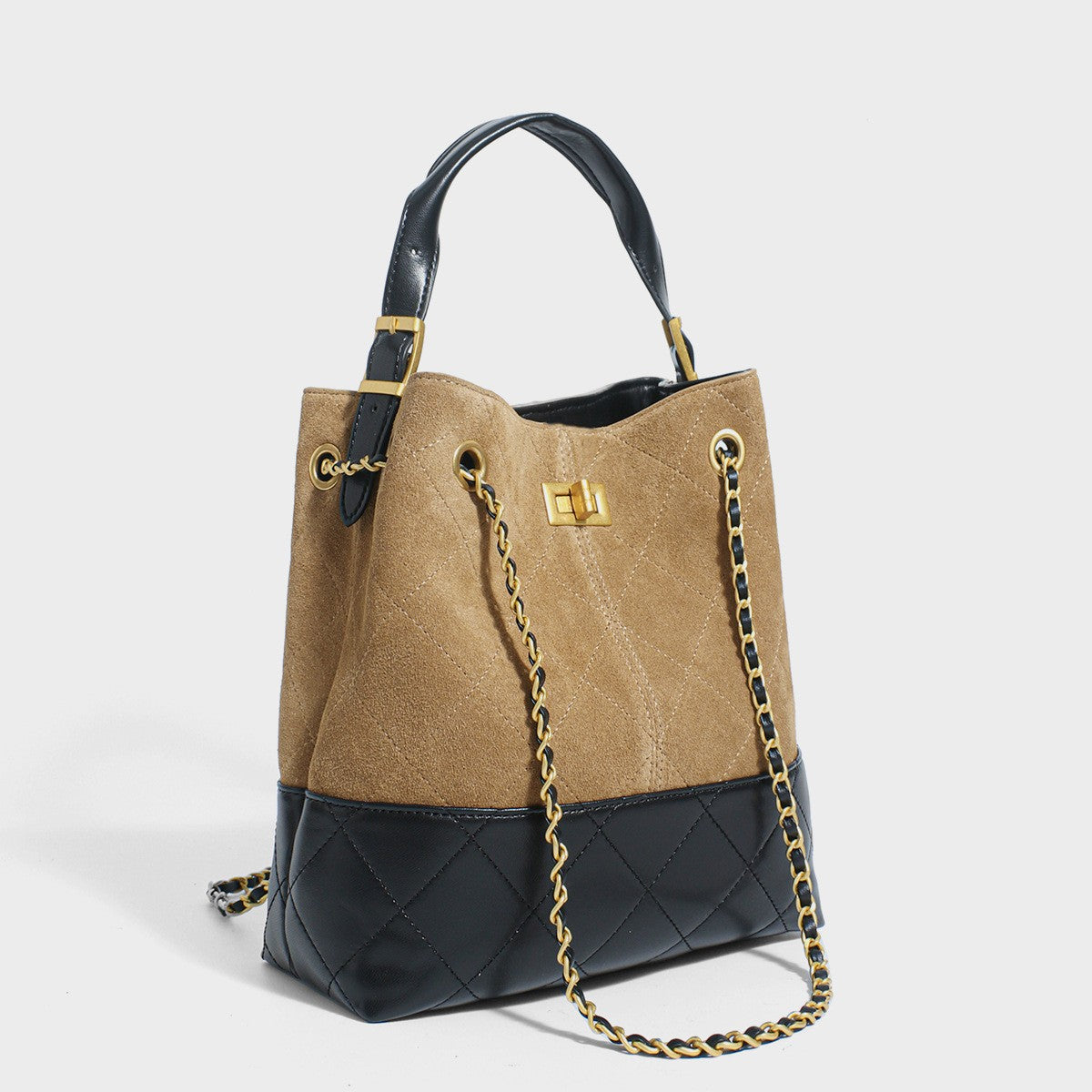 LZJV Women's Genuine Leather Bucket Bag