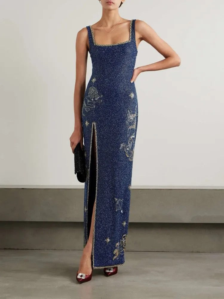 FATAPAESE Exquisite Sequin Evening Gown