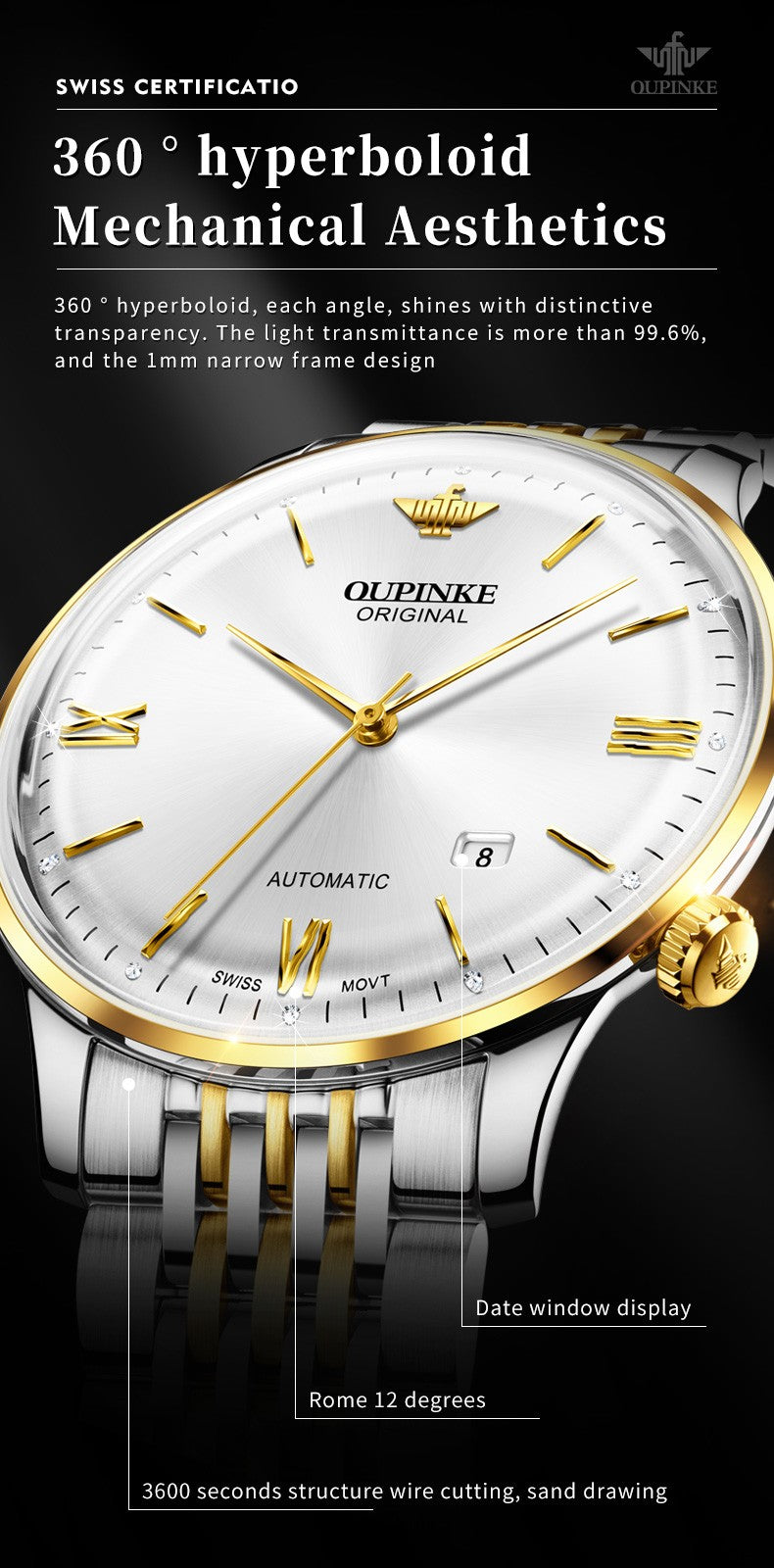 OUPINKE 3269 Luxury Mechanical Watch