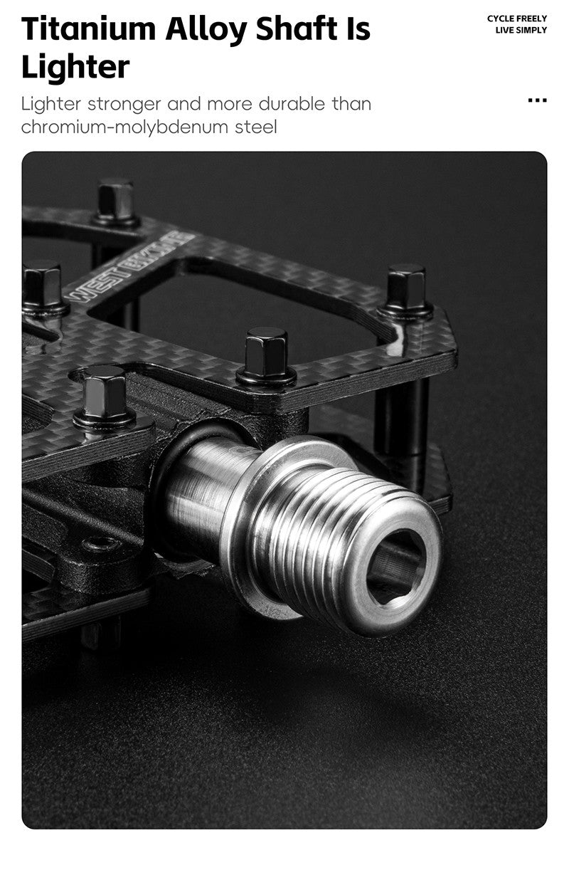 West Biking Carbon Fiber Ultralight Pedals