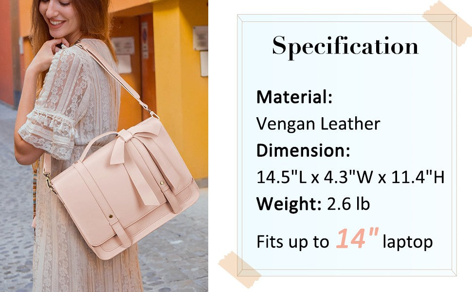 BAGSMART Women's 4-in-1 Convertible Laptop Bag