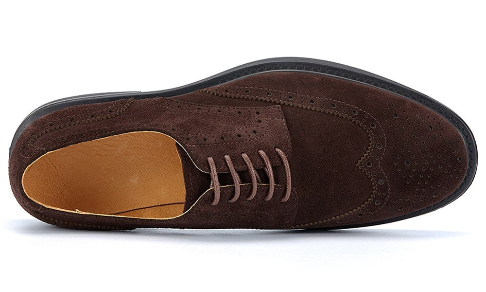 Vintage Oxford Derby Shoes for Men Handmade Breathable Comfortable Wear-resistant Suede Leather Brogues Vintage Oxford Derby Shoes for Men Handmade Breathable Comfortable Wear-resistant Suede Leather Brogues