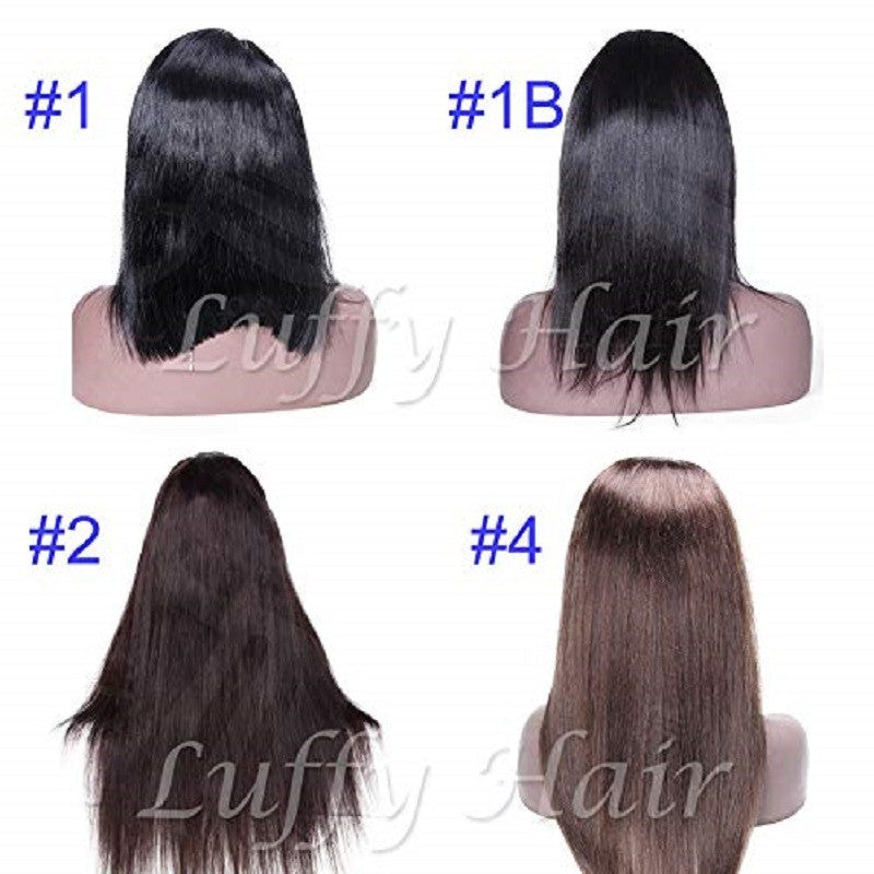 TPFHR Medium Straight Peruvian Human Hair Wig