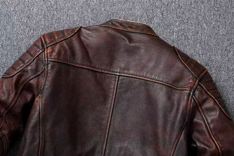 COPERSIAN Men's Cowhide Leather Jacket
