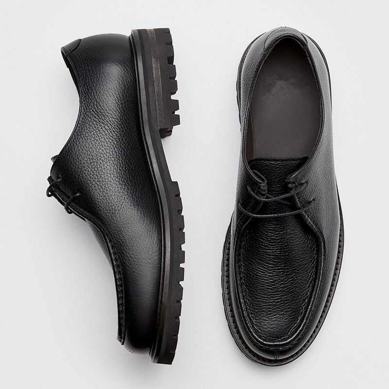 Brown suede derby shoes, thick sole, lace up, men's casual shoes, formal office shoes, men's leather shoesBrown suede derby shoes, thick sole, lace up, men's casual shoes, formal office shoes, men's leather shoes