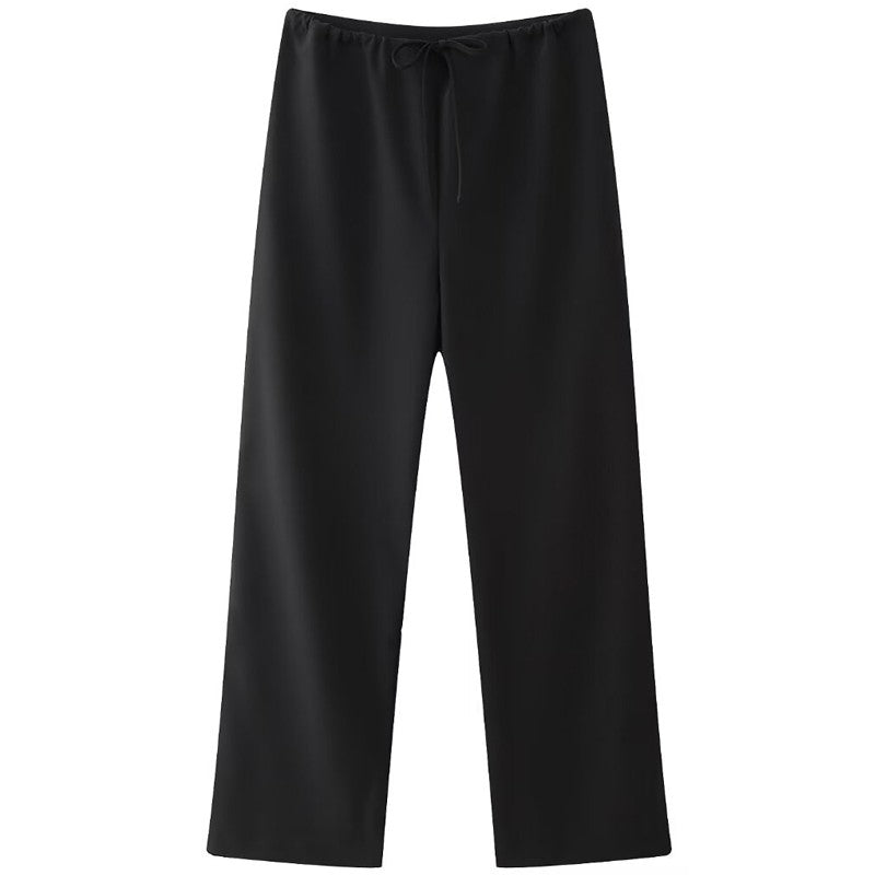 HXAO Minimalist Satin Two-Piece Set