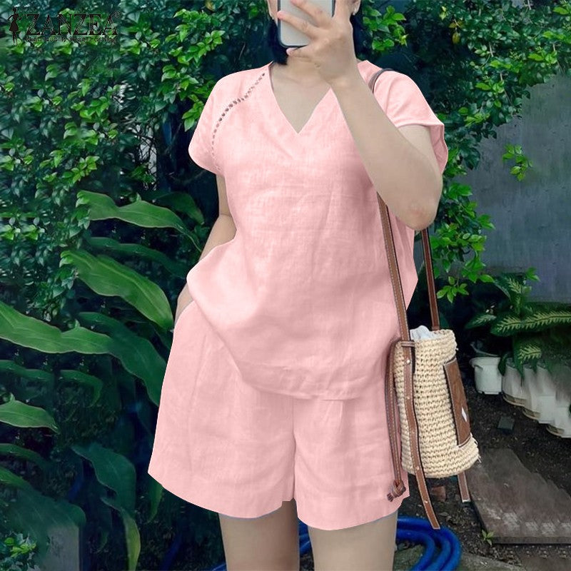 ZANZEA Casual Two-Piece Set