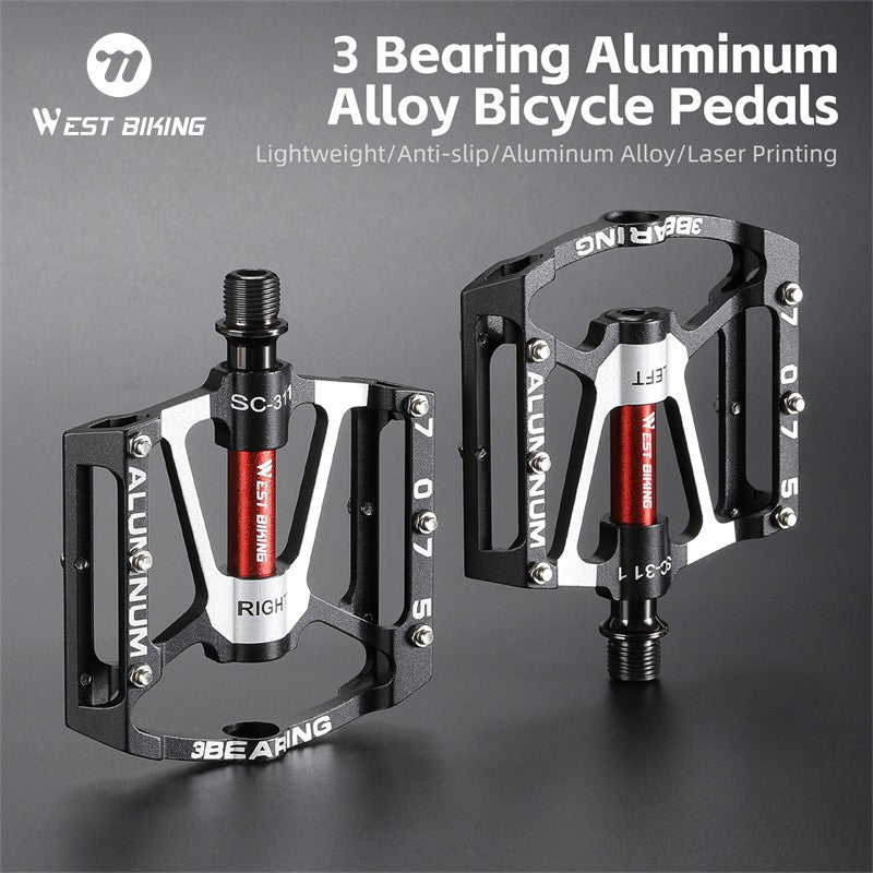 West Biking 3 Bearing Ultralight Bike Pedals