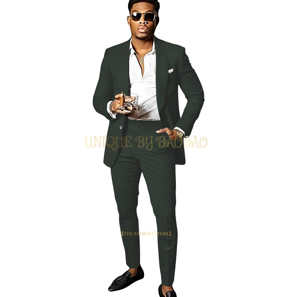 Men's Single-Breasted Wedding Suit