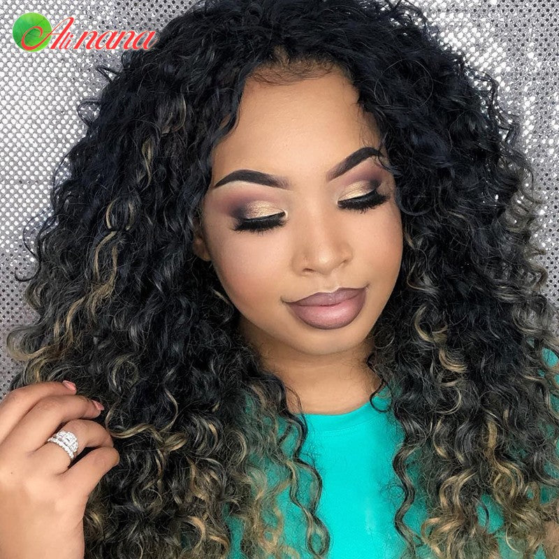 Ali Nana Long Curly Mongolian Human Hair Wig
