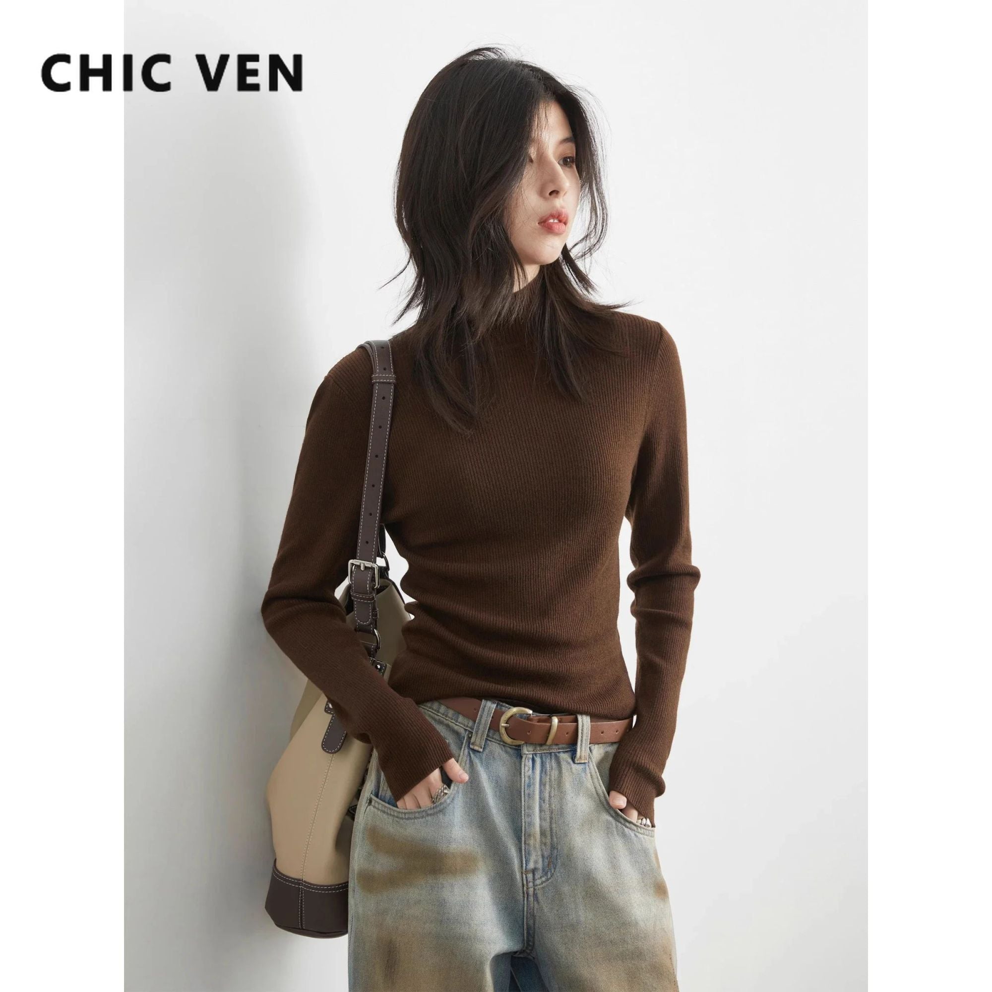CHIC VEN Turtleneck Sweater
