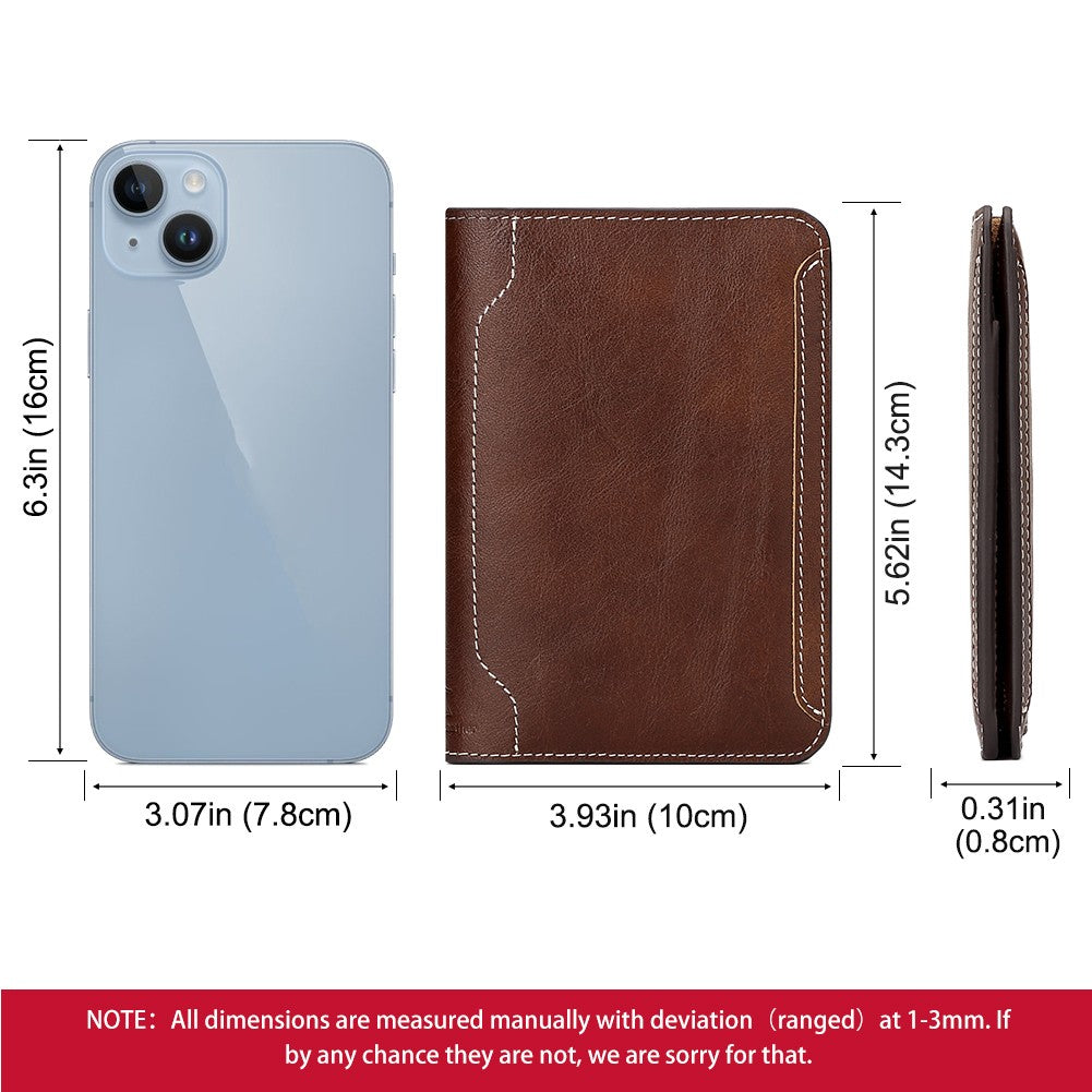 KAVI'S Men's Genuine Leather Travel Wallet