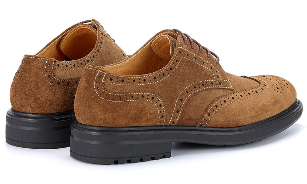 Vintage Oxford Derby Shoes for Men Handmade Breathable Comfortable Wear-resistant Suede Leather Brogues Vintage Oxford Derby Shoes for Men Handmade Breathable Comfortable Wear-resistant Suede Leather Brogues